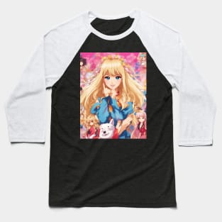 Blonde all american anime girl Baseball T-Shirt